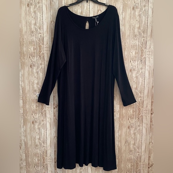 Eileen Fisher Dresses & Skirts - Eileen Fisher Scoop Neck Viscose Jersey Calf Length Dress Size 3X